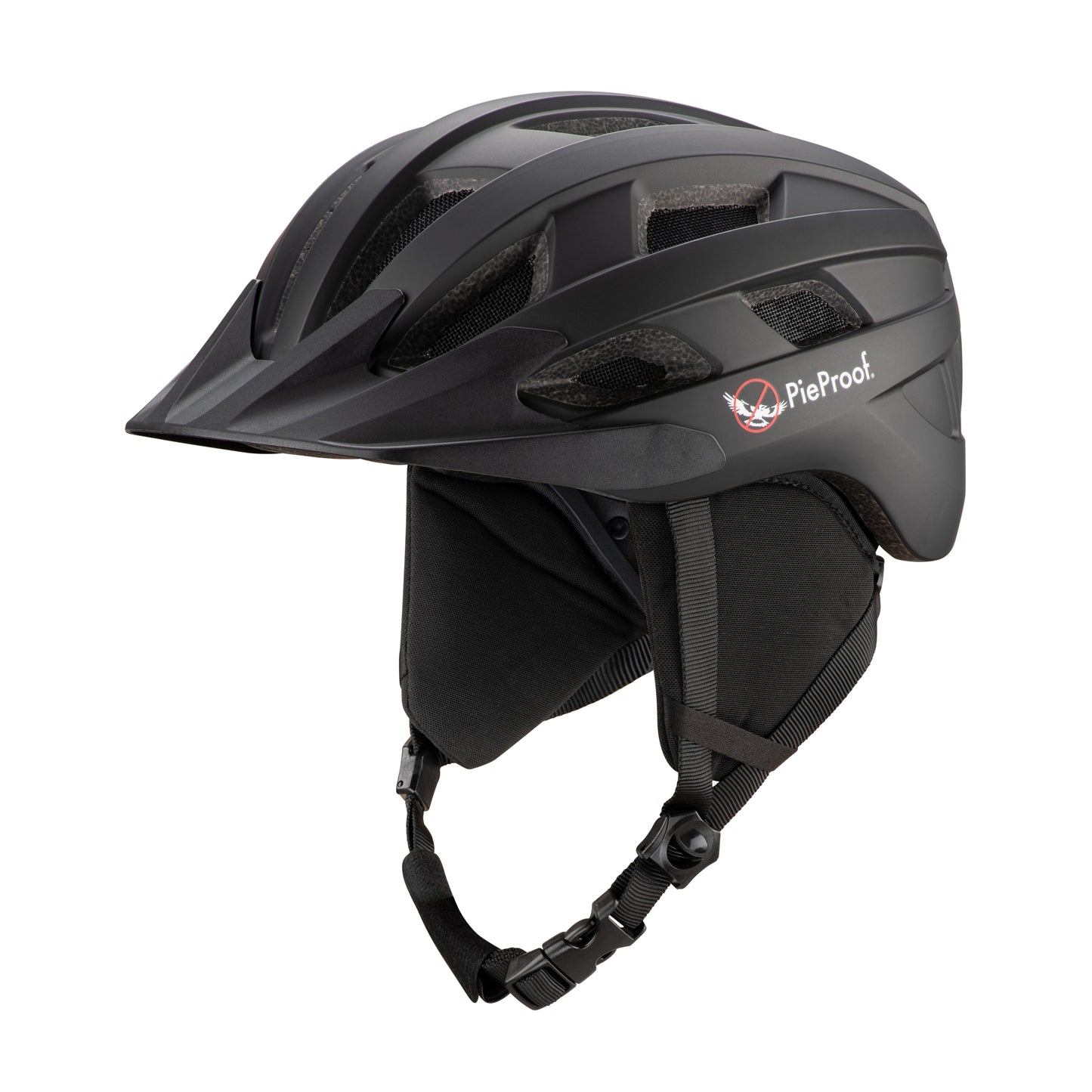 PieProof Cycle Helmet in Matt Black, size Large.